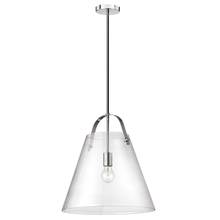  871-171P-PC - 1LT Incandescent Pendant, PC w/ CLR Glass