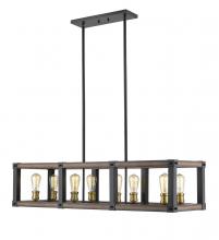  472-8L-RM - 8 Light Linear Chandelier