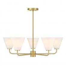  1-4015-5-322 - Blair 5-Light Chandelier in Warm Brass