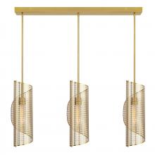  1-8031-3-322 - Hillbourne 3-Light Linear Chandelier in Warm Brass