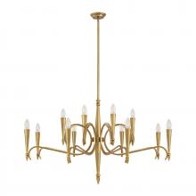  1-9418-12-220 - Tremont 12-Light Chandelier in Riviera Brass