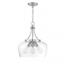  7-4034-3-SN - Octave 3-Light Pendant in Satin Nickel