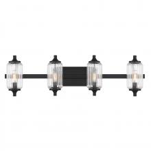  8-3024-4-BK - Holton 4-Light Bathroom Vanity Light in Matte Black