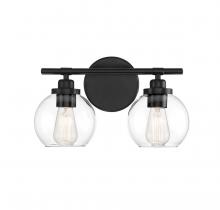  8-4050-2-BK - Carson 2-Light Bathroom Vanity Light in Matte Black