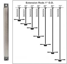  360000BSS - Fan Down Rod 12 Inch