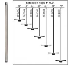  360004WZC - Fan Down Rod 48 Inch