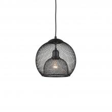  494412-BK - Gibraltar 12-in Black 1 Light Pendant