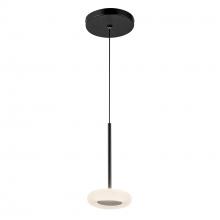  PD97204-BK/FR - Stephord 4-in Black/Frosted Glass LED Pendant