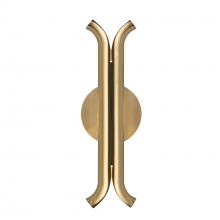  WS89714-MRB - Husk 14-in Metallic Brass LED Wall Sconce