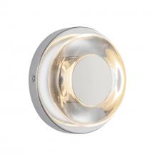  WS97204-CH/CL - Stephord 4-in Chrome/Clear Glass LED Wall Sconce