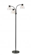  3566-01 - Presley 3-Arm Floor Lamp - Black Nickel