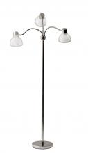  3566-09 - Presley 3-Arm Floor Lamp - Polished Nickel