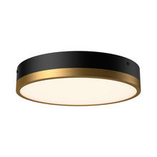 Alora Lighting FM554211AGMB - Adelaide 11-in Aged Gold/Matte Black LED Flush Mount