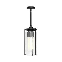  PD536005MBWC - Belmont 5-in Clear Water Glass/Matte Black 1 Light Pendant