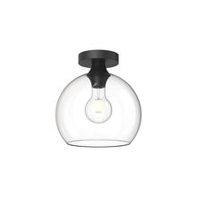  FM506210MBCL - Castilla 10-in Clear Glass/Matte Black 1 Light Flush Mount