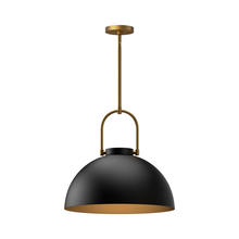  PD504016MB - Harper 16-in Matte Black 1 Light Pendant