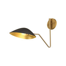  WV550006MBAG - Oscar 6-in Aged Gold/Matte Black 1 Light Wall/Vanity