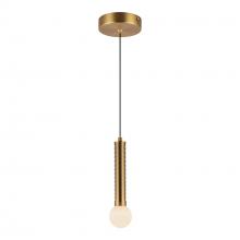  PD612109BGOP-UNV - Arden 9-in Brushed Gold/Opal Glass LED Pendant