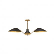  PD550336MBAG - Oscar 36-in Aged Gold/Matte Black 3 Lights Pendant