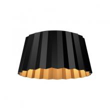  FM528514MB - Plisse 14-in Matte Black 2 Lights Flush Mount